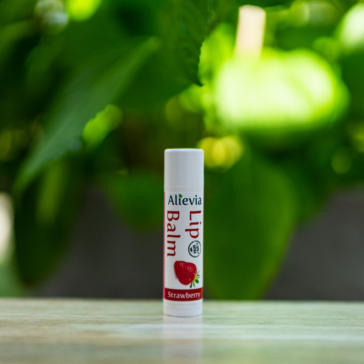 Natural Lip Balm Strawberry Flavor Alievia